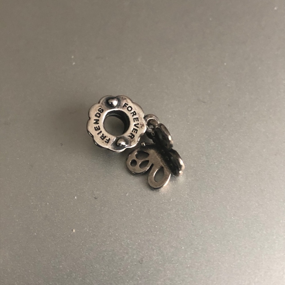 Pandora Friends Forever dangly butterfly charm.